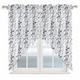 thumbnail image 1 of Dark Blue Grey Botanical Swag Valances for Windows 2 Pack, Kitchen Window Curtains 36 Inch Length, Spring Floral Summer Farmhouse Privacy Swag Curtains for Living Room/Bathroom 36"x36", 1 of 8
