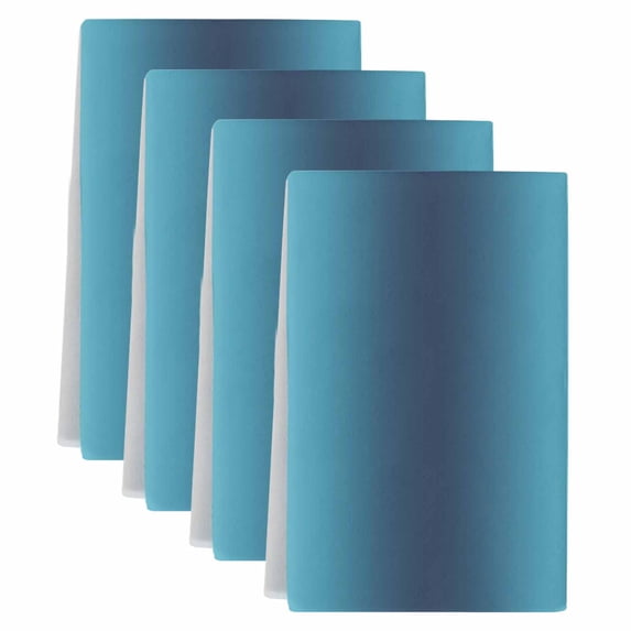 Dark Blue Grey Ombre Kitchen Towels Set of 4, Modern Abstract Art Gradient Soft Microfiber Dish Towels, Absorbent Quick-Dry Washable Dishcloths for Kitchen Cleaning, Drying Dishes, 18x28 Inches