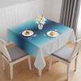 thumbnail image 1 of Dark Blue Grey Ombre Table Cloth Waterproof Tablecloths, Modern Abstract Art Gradient Tablecloth Dining Table Cover for Kitchen Party Tabletop Outdoor, Square Tablecloth 54x54 Inch, 1 of 9