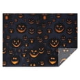 thumbnail image 1 of Dark Blue Halloween Pumpkin Faces Rectangle Tablecloth 60"x84",Waterproof Polyester Rectangle Table Cloth, Wipeable Spillproof Polyester Tablecloth for Dining, Camping, Indoor and Outdoor, 1 of 5
