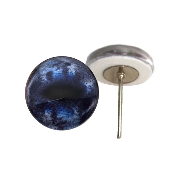 Dark Blue Horse Glass Eyes on Wire Pin Posts