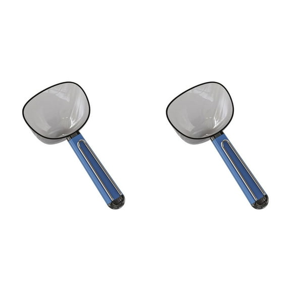 Dark Blue Household Kitchen Measuring Rice Spoon Ration Scoop For Grains Flour Baking Large Capacity Measuring Tool For Cooking Set Of 2 Spoons