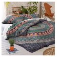 Dark Blue Indian Elephant Mandala Duvet Cover King Size Boho Bedding