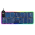 thumbnail image 1 of Dark Blue Irregular Wireless Charging RGB Gaming Mouse Pad Large Keyboard Mat Rubber Base 13 Light Modes, 1 of 6
