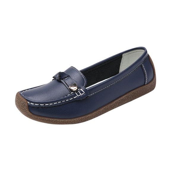 Dark Blue Ladies Fashion Casual Shoes Featuring Breathable Construction Round Toe And Flat Sole For Spring And Summer Season All Day Comfort