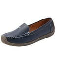 thumbnail image 1 of Dark Blue Ladies Flat Shoes With Soft Sole Soft Comfortable Toe Loafers For Everyday Use And Comfort, 1 of 5