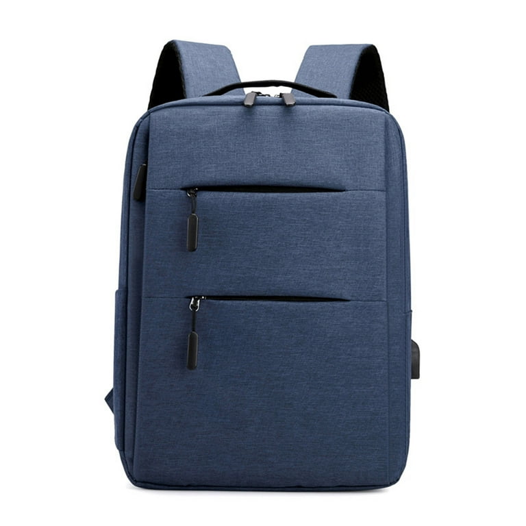 Dark Blue Laptop Backpack for Men Women 15.7 Inch Laptop Bag with USB Port Fashion Waterproof Backpacks Teacher Nurse Stylish Travel Bags Vintage