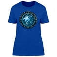 thumbnail image 1 of Dark Blue Leo Zodiac T-Shirt Women -Image by Shutterstock, Female Medium, 1 of 2