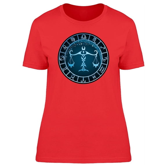 Dark Blue Libra Zodiac T-Shirt Women -Image by Shutterstock, Female Small