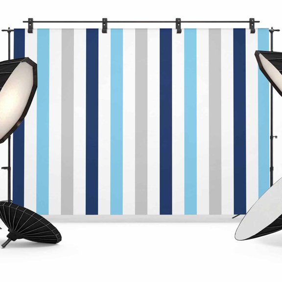 Dark Blue Light Blue Grey Stripes Photography Backdrop 7x5FT, Minimalist Vertical Striped Photo Backdrops, Background for Photography Studio Photo Studio Background, Back Drop for Photoshoot