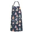 thumbnail image 1 of Dark Blue Little Princess Pattern Apron-Garden Aprons for Women with Pockets-Cotton Linen Waterproof Kitchen Cooking Gardening Aprons Adjustable for Kitchen,Cooking,BBQ and Salon 33x27 Inch, 1 of 7