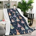 thumbnail image 1 of Dark Blue Little Princess Pattern Blanket,Comfortable Soft Lamb Wool Throw Blanket,All Season,Warm Lightweight Blankets for Sofa Bed Couch Living Room Chair,60"x80", 1 of 4