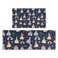thumbnail image 1 of Dark Blue Little Princess Pattern Kitchen Rugs Sets Of 2,Anti Fatigue Kitchen Mat Rugs Non Slip Washable,Decorative Kitchen Floor Mats for Kitchen,Sink,Laundry,17"x30"+17"x47", 1 of 7