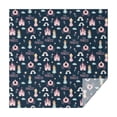 thumbnail image 1 of Dark Blue Little Princess Pattern Square Tablecloth,Waterproof Square Table Cover,Wipeable Spillproof Washable Table Cover for Home Kitchen Party Decor 42"X42"(107x107cm), 1 of 6
