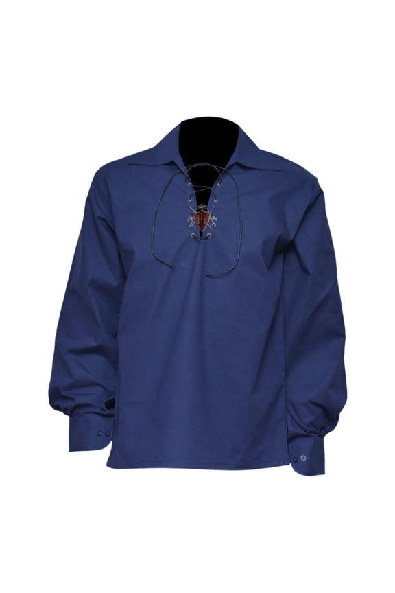 Dark Blue Men's Scottish Highland Jacobite Shirts