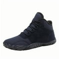 thumbnail image 1 of Dark Blue Mens Casual Boots With Drawstring And Fleece Lining For Outdoor Indoor Activities And Warmth, 1 of 7