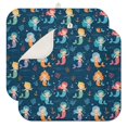 thumbnail image 1 of Dark Blue Mermaid Pattern Dish Drying Mat for Kitchen 1 Pack, Ultra Absorbent Microfiber Dishes Drainer Mats,16"x18", 1 of 6