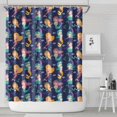 thumbnail image 1 of Dark Blue Mermaid Princess Pattern Shower Curtain 72"x84" ,Bathroom Decorative Shower Curtains Set with 12 Hooks,Modern Waterproof Washable Shower Curtain, 1 of 6