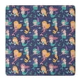 thumbnail image 1 of Dark Blue Mermaid Princess Pattern Square Fitted Tablecloth with Elastic Edge,Square Table Cover,Washable Elastic Table Cover for Home Kitchen Party Decor 36"x36", 1 of 6