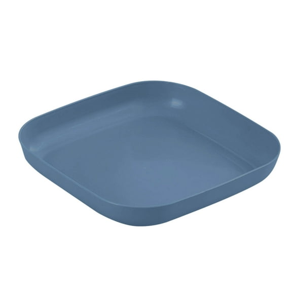Dark Blue Navy Square Party Tray Heavy Duty Melamine Construction Stackable Design For Entertaining #e2z47