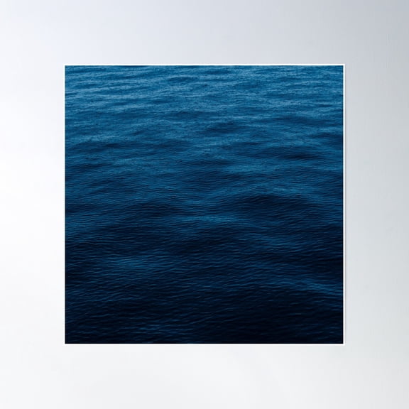 Dark Blue Ocean Texture Poster Wall Art, Modern Wall Decor, 24x24 UNFRAMED
