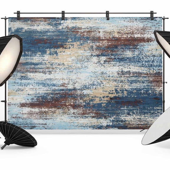 Dark Blue Photography Backdrop 7x5FT, Brown Abstract Smoky Texture Distressed Mottled Ink Art Photo Backdrops, Background for Photography Studio Photo Studio Background, Back Drop for Photoshoot