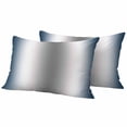 thumbnail image 1 of Dark Blue Pillow Covers 2 Pack Gray Gradient Ombre Pillowcase Waterproof Outdoor Throw Pillow Cover for Patio Balcony Rectangular Cushion 20”x12”, 1 of 9