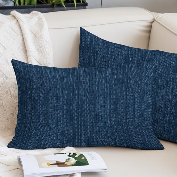 Dark Blue Pillow Covers 24"x36", Modern Minimalist Solid Color Soft Brushed Microfiber Breathable Throw Pillow Covers, Decorative Pillowcase with Zipper for Couch Sofa Bedroom Living Room