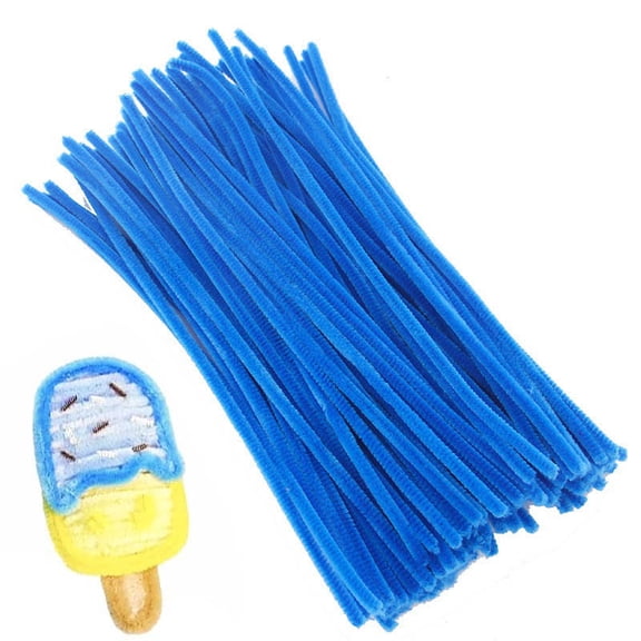 Dark Blue Pipe Cleaners 100Pcs, Pipe Cleaner Flower Kit, 12In Chenille Stems Pipe Cleaners Craft,Crafting Pipe Cleaners Supplies For Diy Arts Making