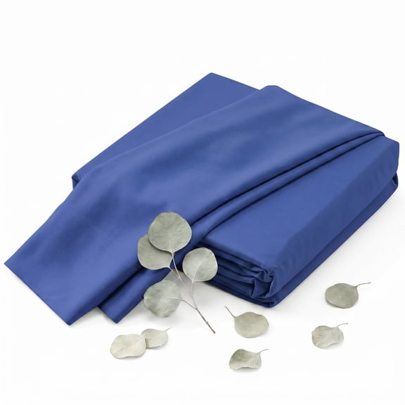Dark Blue Premium Silky Soft 100% Tencel Lyocell Derived from Eucalyptus 4-Piece Sheet Set, Oeko-TEX Certified, Queen - Slate