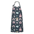 thumbnail image 1 of Dark Blue Princess Castle Pattern Apron-Garden Aprons for Women with Pockets-Cotton Linen Waterproof Kitchen Cooking Gardening Aprons Adjustable for Kitchen,Cooking,BBQ and Salon 33x27 Inch, 1 of 7
