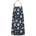 thumbnail image 1 of Dark Blue Princess Castle Pattern Apron-Garden Aprons for Women with Pockets-Cotton Linen Waterproof Kitchen Cooking Gardening Aprons Adjustable for Kitchen,Cooking,BBQ and Salon 33x27 Inch, 1 of 4