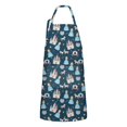 thumbnail image 1 of Dark Blue Princess Castle Pattern Apron-Garden Aprons for Women with Pockets-Cotton Linen Waterproof Kitchen Cooking Gardening Aprons Adjustable for Kitchen,Cooking,BBQ and Salon 33x27 Inch, 1 of 7