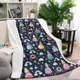 thumbnail image 1 of Dark Blue Princess Castle Pattern Blanket,Comfortable Soft Lamb Wool Throw Blanket,All Season,Warm Lightweight Blankets for Sofa Bed Couch Living Room Chair,40"x50", 1 of 4