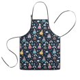 thumbnail image 1 of Dark Blue Princess Castle Pattern Kids Aprons for Girls and Boys,Adjustable Neck Strap Toddler Aprons for Kids Cooking Baking,23.6"x19", 1 of 7