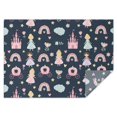 thumbnail image 1 of Dark Blue Princess Castle Pattern Rectangle Tablecloth 60"x84",Waterproof Polyester Rectangle Table Cloth, Wipeable Spillproof Polyester Tablecloth for Dining, Camping, Indoor and Outdoor, 1 of 5