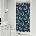 thumbnail image 1 of Dark Blue Princess Castle Pattern Shower Curtain 36"x72" ,Bathroom Decorative Shower Curtains Set with 12 Hooks,Modern Waterproof Washable Shower Curtain, 1 of 6