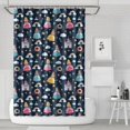 thumbnail image 1 of Dark Blue Princess Castle Pattern Shower Curtain 72"x72" ,Bathroom Decorative Shower Curtains Set with 12 Hooks,Modern Waterproof Washable Shower Curtain, 1 of 6