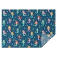 thumbnail image 1 of Dark Blue Princess Mermaid Sea Pattern Rectangle Tablecloth 60"x84",Waterproof Polyester Rectangle Table Cloth, Wipeable Spillproof Polyester Tablecloth for Dining, Camping, Indoor and Outdoor, 1 of 5