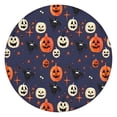 thumbnail image 1 of Dark Blue Pumpkin Ghost Halloween Pattern Round Fitted Tablecloth with Elastic Edge,Dining Table Cover Waterproof,Outdoor Round Tablecloth for Camping,Dining,Indoor and Outdoor, 1 of 7