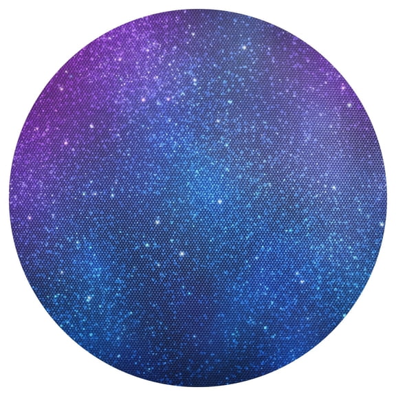 Dark Blue Purple Glitter PVC Round Grid Placemat Table Mat 1 Pc 15.4" x 15.4"