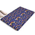 thumbnail image 1 of Dark Blue Rainbow Pattern Flannel Non Slip Door Rugs,Washable Door Mats Indoor,Decorative Door Mats,Dirt-Resistant and Absorbent Doormat for Entrance,Bedroom,Kitchen,Bathroom,23.5x16in(60x40cm), 1 of 5
