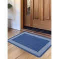 thumbnail image 1 of Dark Blue Retro Greek Key Door Mat&nbsp;Indoor Outdoor Entrance,Non Slip Small Rug for Kitchen Bathroom Entryway Rug,Geometric Greece Ancient Rustic Washable Doormat Floor Mat 16x24 Inch, 1 of 8