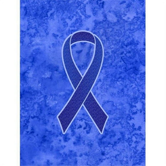 Dark Blue Ribbon for Colon Cancer Awareness Garden Flag Size - 11 x 15 In.