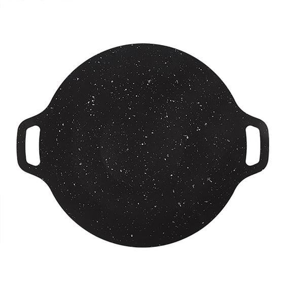 Dark Blue Round Griddle Pan, 11 Inch Small Non Stick Korean BBQ Tray, 1 Count, Portable Stovetop Grill For Solo Camping Hiking, Fried Egg Pancake Maker, Outdoor Breakfast Skillet, Easy Clean