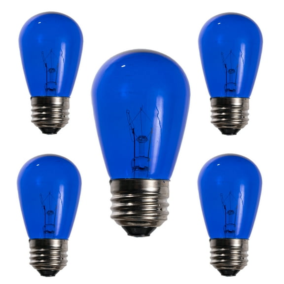 Dark Blue S14 Incandescent Bulbs - Box of 5