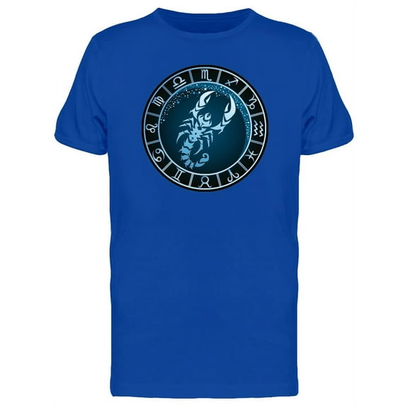 Dark Blue Scorpio Zodiac T-Shirt Men -Image by Shutterstock, Male Medium