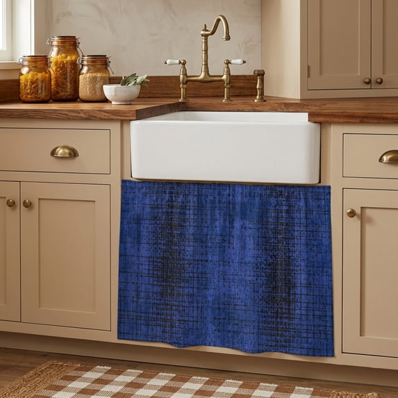 Dark Blue Shabby Cabinet Curtains 11