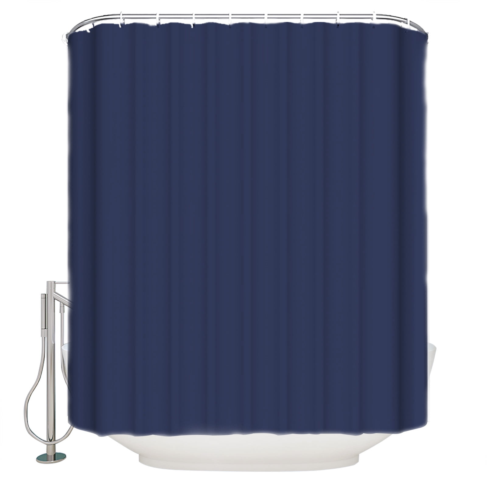 Dark Blue Shower Curtain