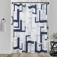 thumbnail image 1 of Dark Blue Shower Curtain Hotel Quality Fabric Shower Curtain 72 Inch by 72 Inch,Modern Geometric Shower Curtain for Bathtub,Waterproof Fabric Cloth Shower Curtain for Bathroom Decor,Indigo, 1 of 6